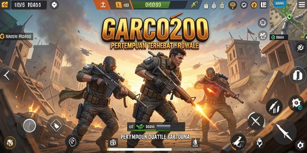 Gameplay seru dan mendebarkan di GARCO200 Battle Royale.
