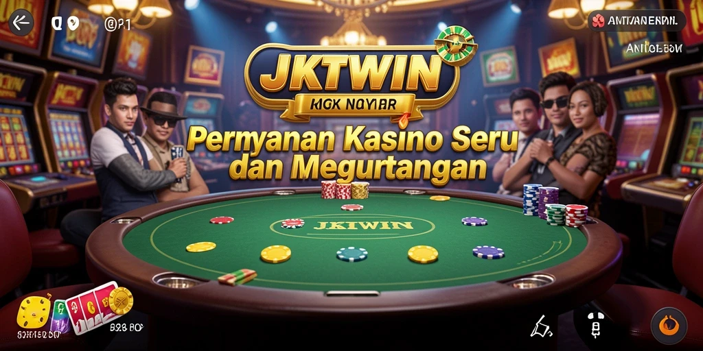 Tangkapan layar JKTWIN menunjukkan gameplay Kasino yang mendebarkan dan fitur menarik.