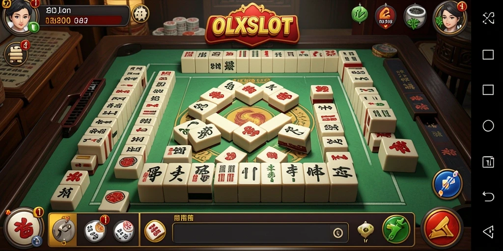 Tampilan menakjubkan dari gameplay OLXSLOT Mahjong.